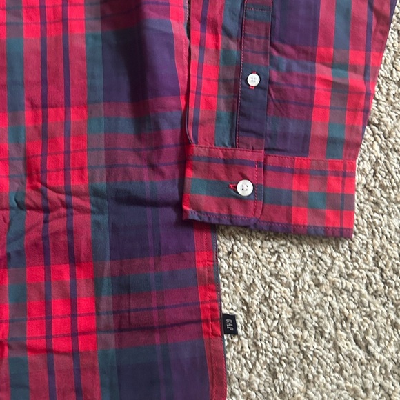 NWT GAP Cedar Plaid Button Up Men's Multiple Sizes Long Sleeve Shirt Holiday - Picture 6 of 7